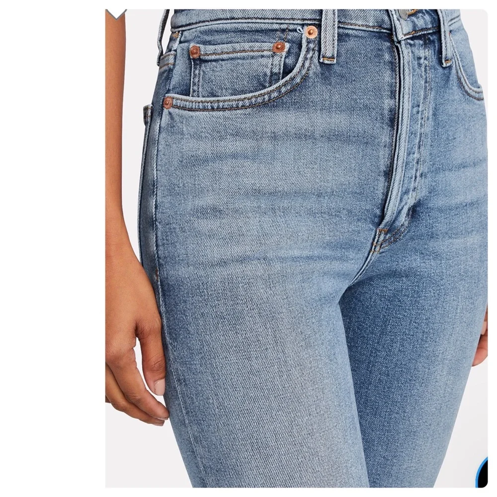 Re/Done High Rise Ankle Crop Jeans sz23 - Picture 7 of 7